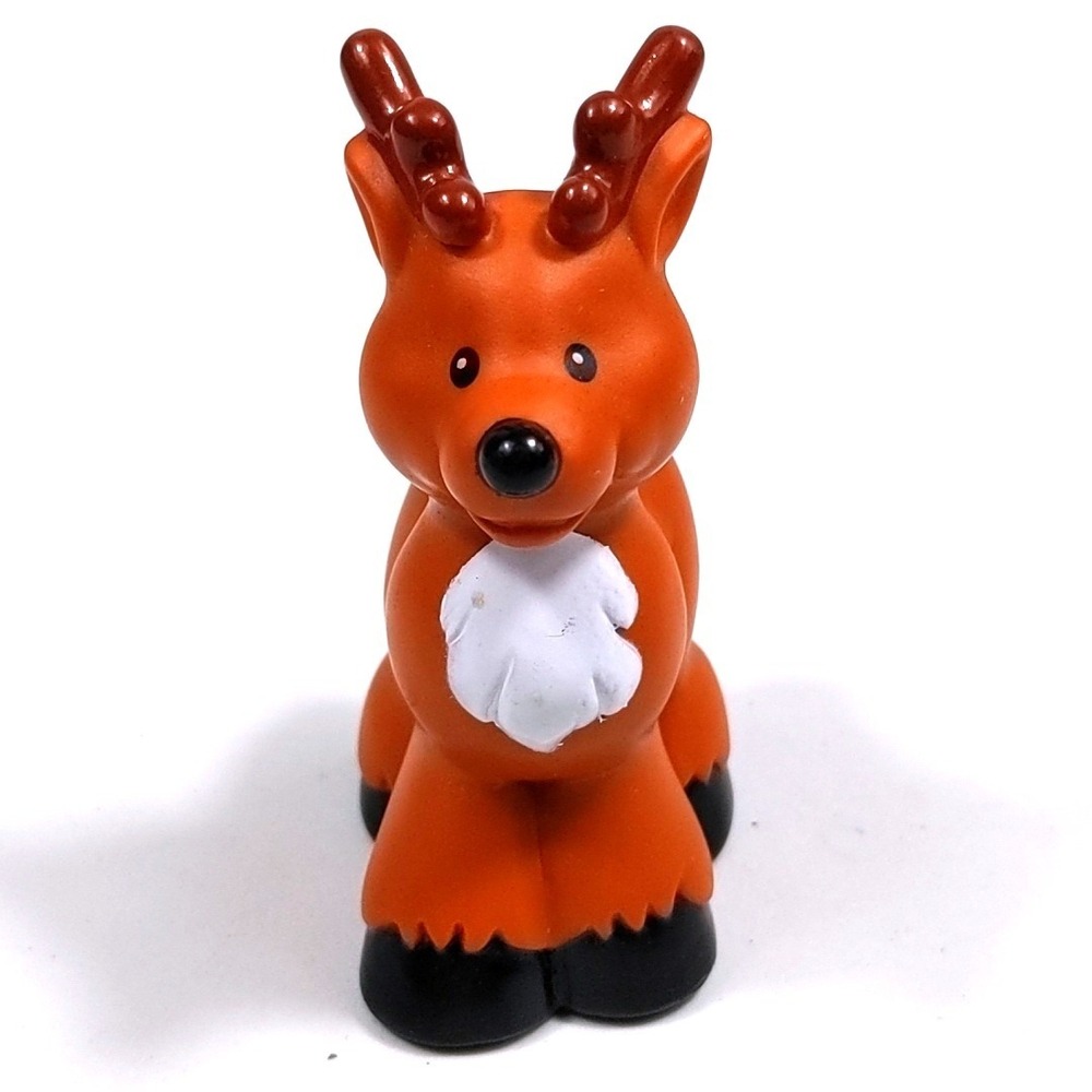 Fisher Price Little People Reindeer Figure Brown Christmas Deer Toy 2004 VTG